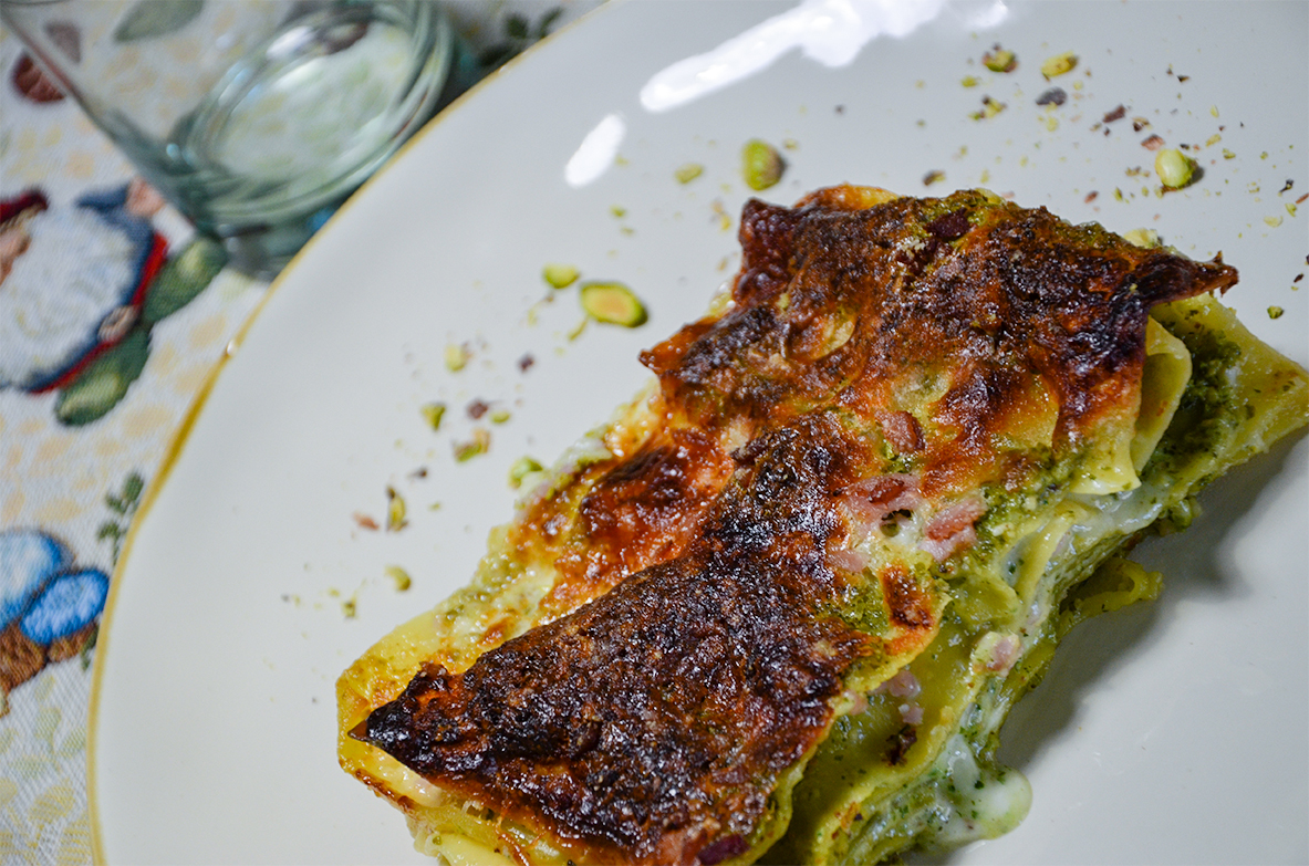 LASAGNE AL PESTO DI PISTACCHIO