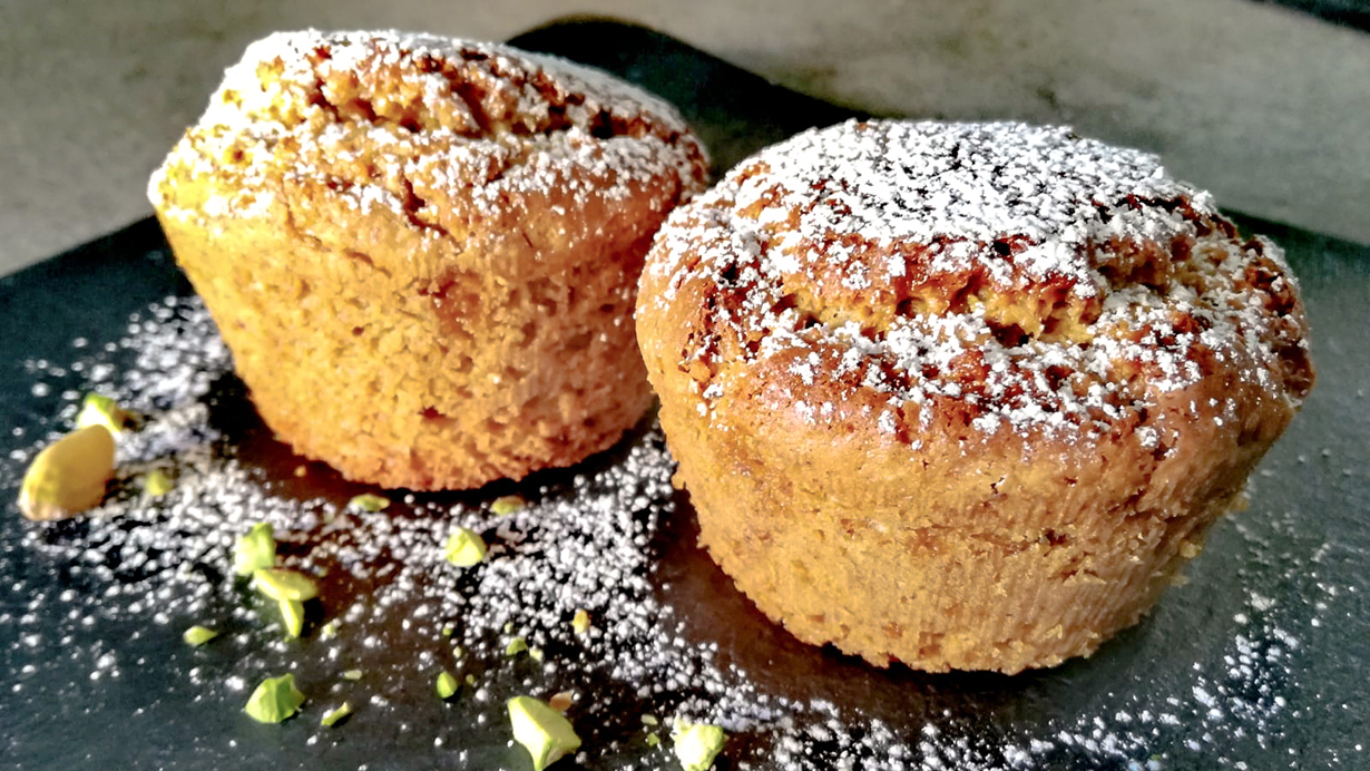 MUFFIN MORBIDI AL PISTACCHIO DI BRONTE DOP