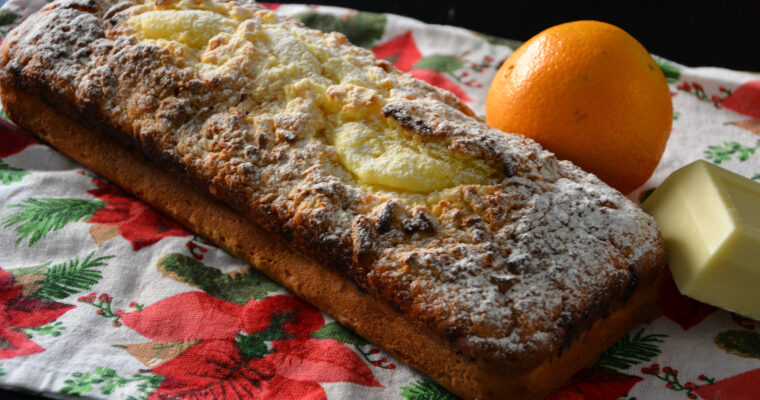 Plumcake cioccolato bianco e arancia