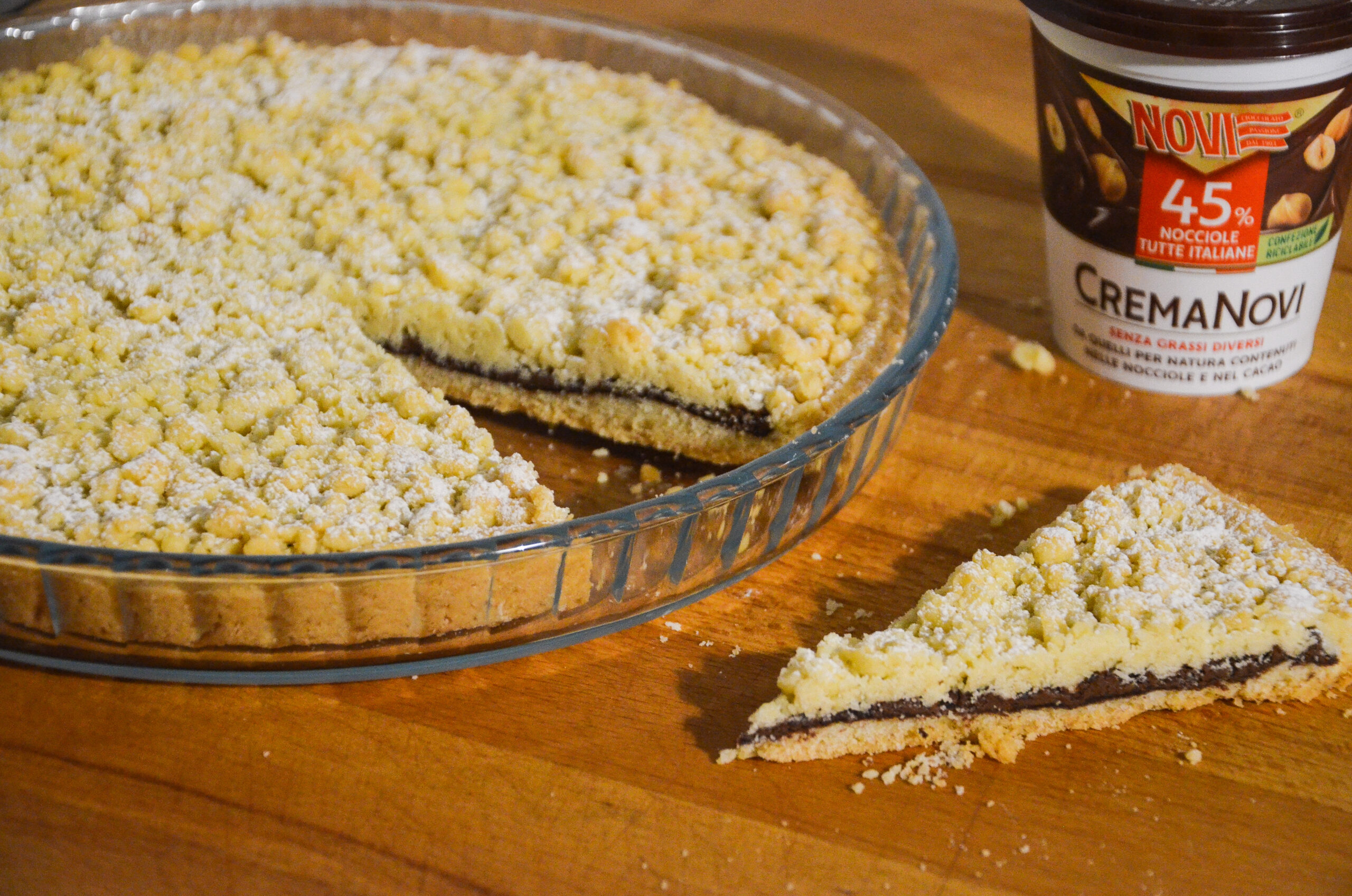 Crostata sbriciolata alla nocciola (senza burro)